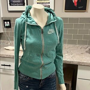 Nike Women's Teal Zip-Up Hoodie
